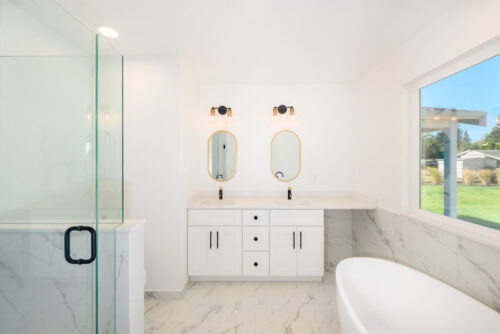 U-shaped White Kitchen - Federal Way
