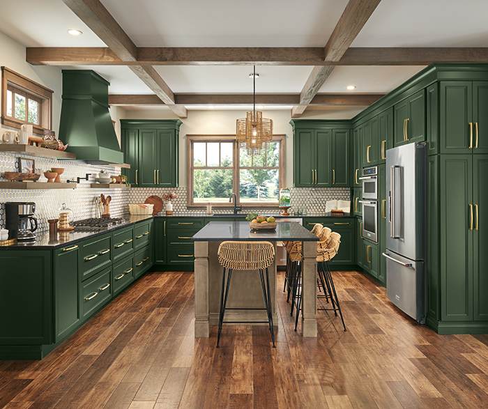 Green Kitchen Cabinets
