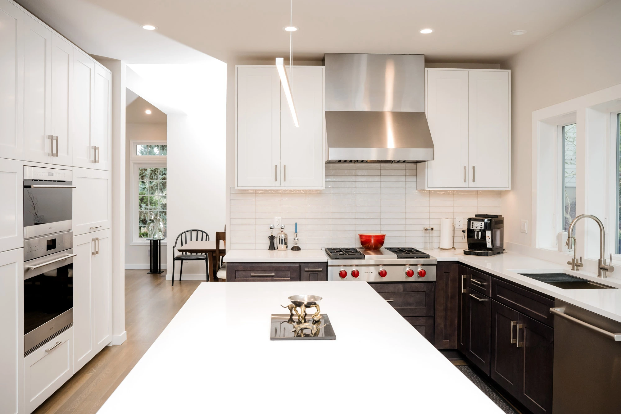 Brown and White Kitchen Modern Style